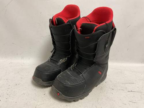 Vist Large View of Product Image Which is Used Burton MENS MOTO Mens Snowboard Boots Black And Red Senior 13