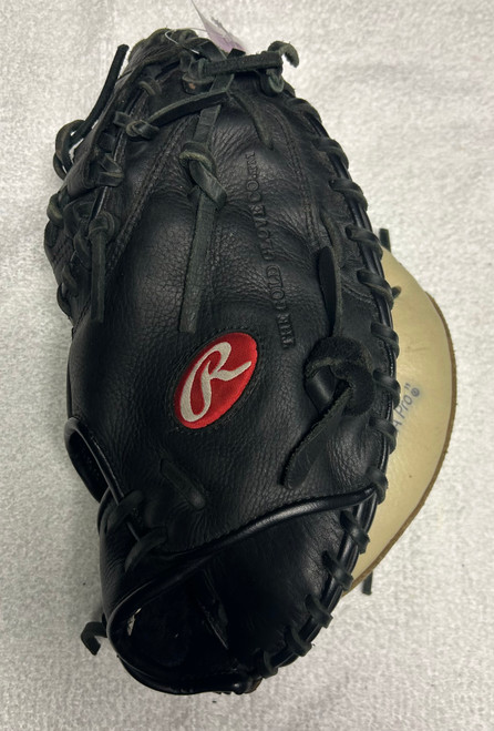 Vist Large View of Product Image Which is Used Rawlings PLAYER PREFERRED RCM30TMD Baseball Catchers Mitt RH Throw Black/Pearl White 33"