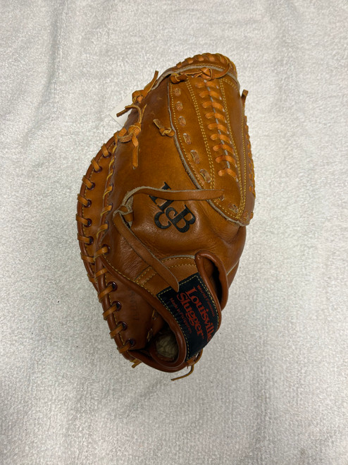 Vist Large View of Product Image Which is Used Louisville Slugger THE BIG HOOK KF2997 Baseball First Base Mitt LH Throw Copper 13"