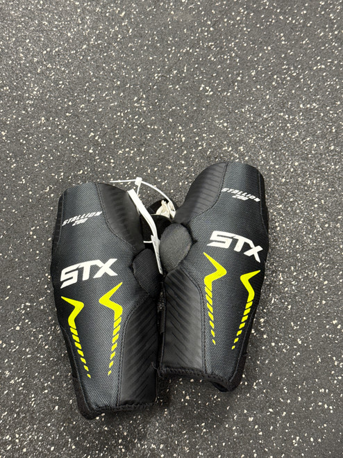 Vist Large View of Product Image Which is Used STX STALLION 200 ELS Lacrosse Arm Pads/Guards Black XS