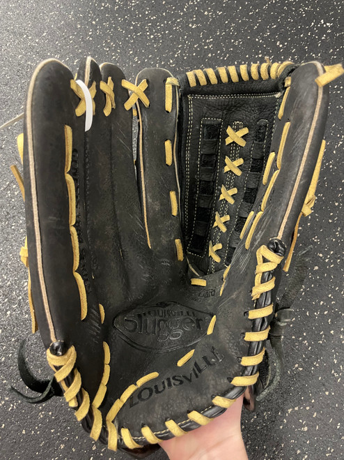 Vist Large View of Product Image Which is Used Louisville Slugger GENBD-1400 BB/SB Glove LH Throw Black 14"