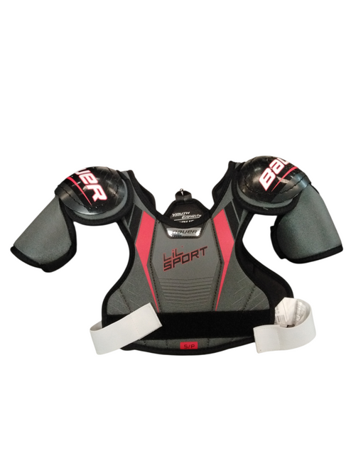 Vist Large View of Product Image Which is Used Bauer LIL SPORT Youth Shoulder Pads SM