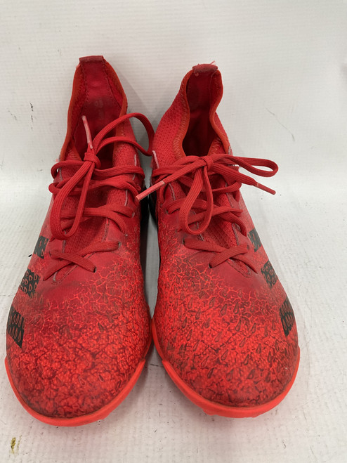 Vist Large View of Product Image Which is Used Adidas Soccer Indoor Shoes Red Junior 03