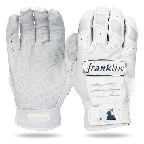 Vist Large View of Product Image Which is New Franklin CFX Pro Baseball and Softball Batting Gloves White- Adult MD