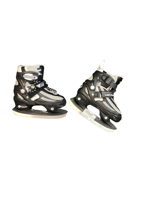 Vist Large View of Product Image Which is Used Lake Placid ADJ 10-13 Youth Hockey Skate Adjustable