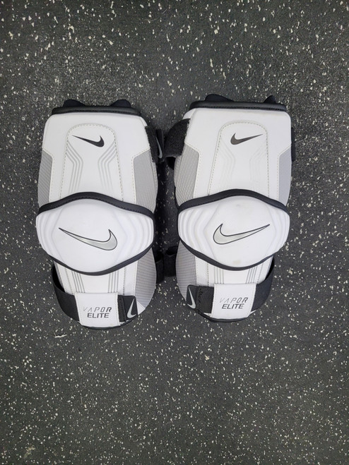 Vist Large View of Product Image Which is Used Nike VAPOR ELITE Lacrosse Arm Pads/Guards White LG