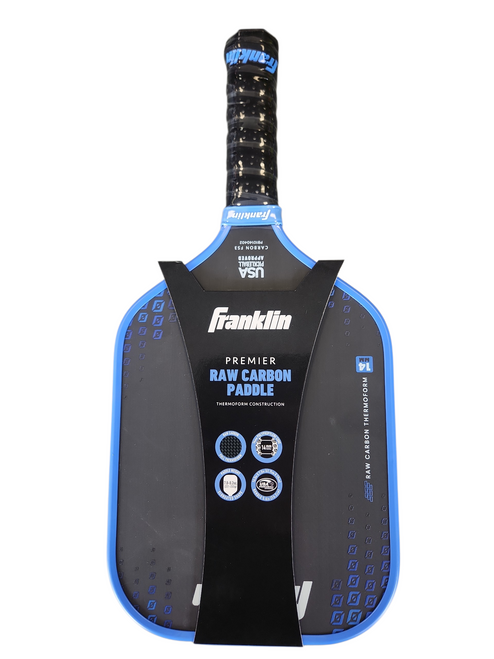 Vist Large View of Product Image Which is Used Franklin RAW CARBON PADDLE Pickleball Racquet Black