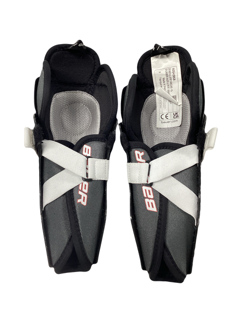 Vist Large View of Product Image Which is Used Bauer LIL SPORT Youth Shin Guards Black 8"