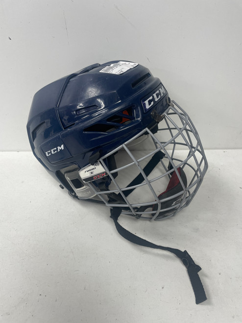 Vist Large View of Product Image Which is Used CCM FL90 Helmet Cage Combo Navy Blue SM