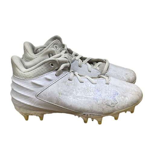 Vist Large View of Product Image Which is Used Under Armour UA BB CLEATS SZ 1 BB/SB Cleats White Junior 01