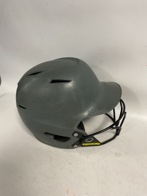 Vist Large View of Product Image Which is Used Evoshield BATTING HELMET Batting Helmet w/Mask Grey MD