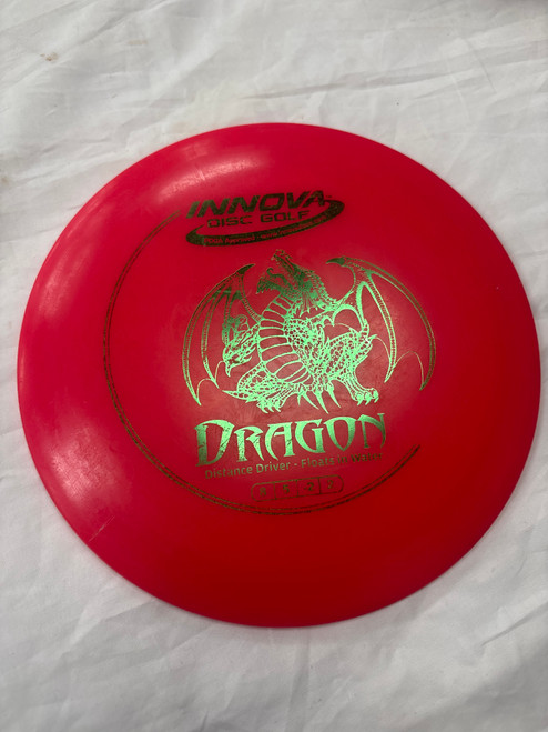 Vist Large View of Product Image Which is Used Innova DRAGON DRIVER Disc Golf Driver Red