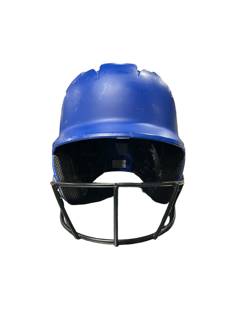 Vist Large View of Product Image Which is Used Marucci BB BLUE HELMET Batting Helmet w/Mask Royal Blue One Size
