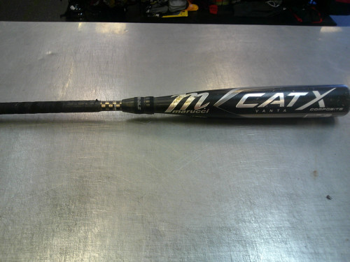 Vist Large View of Product Image Which is Used Marucci CAT X COMPOSITE BB/SB USSSA 2 3/4 Bat Black 31"