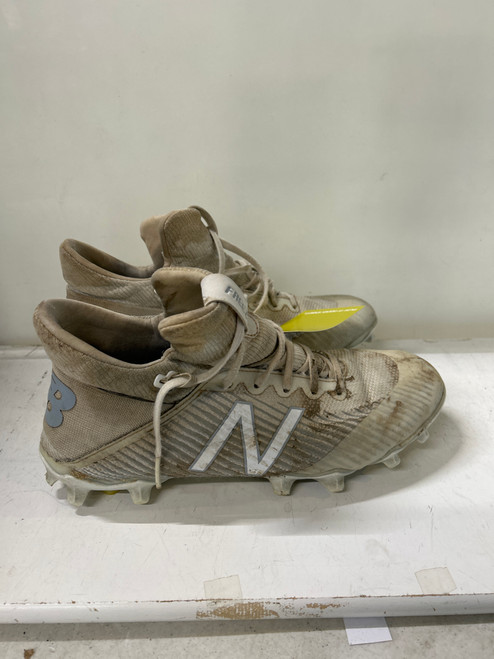 Vist Large View of Product Image Which is Used New Balance BB/SB Cleats White Senior 8.5