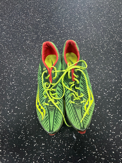 Vist Large View of Product Image Which is Used Saucony Track & Field Cleats Adult Green Senior 10.5
