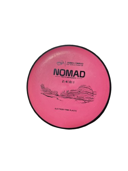 Vist Large View of Product Image Which is Used MVP JAMES CONRAD ELECTRON NOMAD Disc Golf Putter Pink