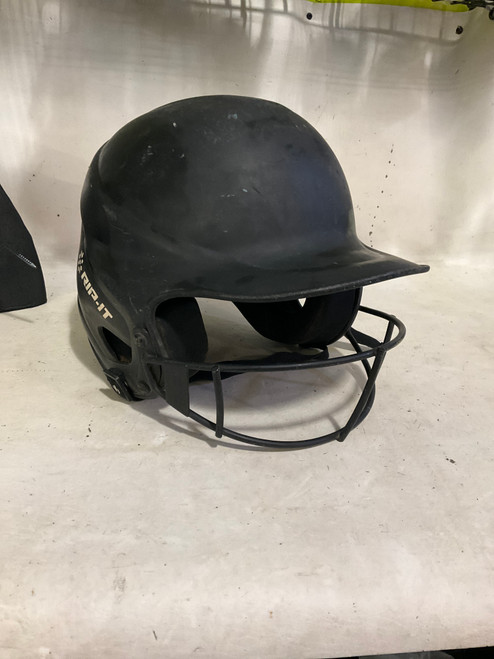 Vist Large View of Product Image Which is Used RIP-IT SOFTBALL HELMET 6-6 7/8 Batting Helmet w/Mask Black SM