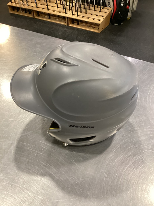 Vist Large View of Product Image Which is Used Under Armour GREY UA HELMET Batting Helmet No Mask Grey SM