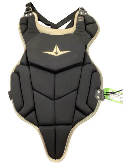 Vist Large View of Product Image Which is Used All Star ALL STAR CHEST PROTECTOR CPCC79LS Catchers Chest Protector Black Youth