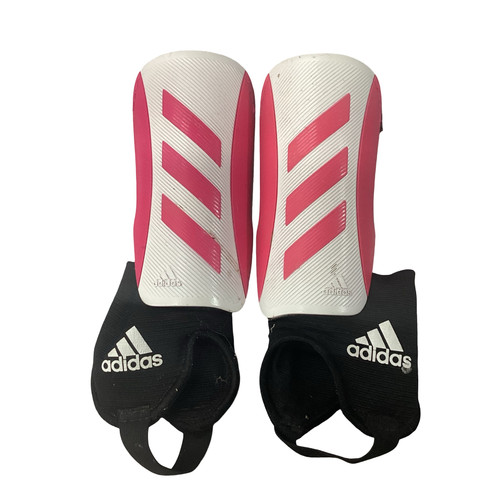 Vist Large View of Product Image Which is Used Adidas Soccer Shin Guards Junior White SM