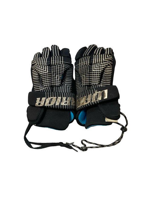 Vist Large View of Product Image Which is Used Warrior TEMPO Lacrosse Gloves Junior Black 10"