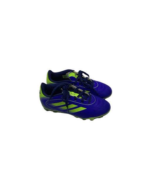 Vist Large View of Product Image Which is Used Adidas GOLETTO Soccer Cleats Green And Royal Blue Junior 01.5
