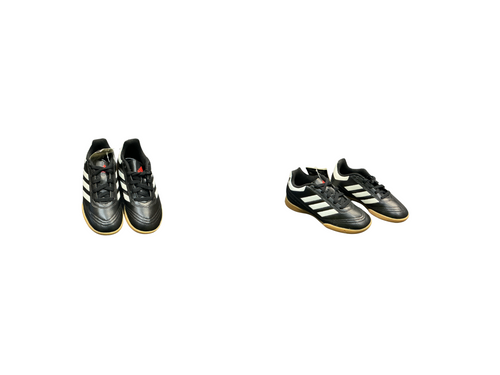 Vist Large View of Product Image Which is Used Adidas Soccer Indoor Shoes Black Youth 11.0