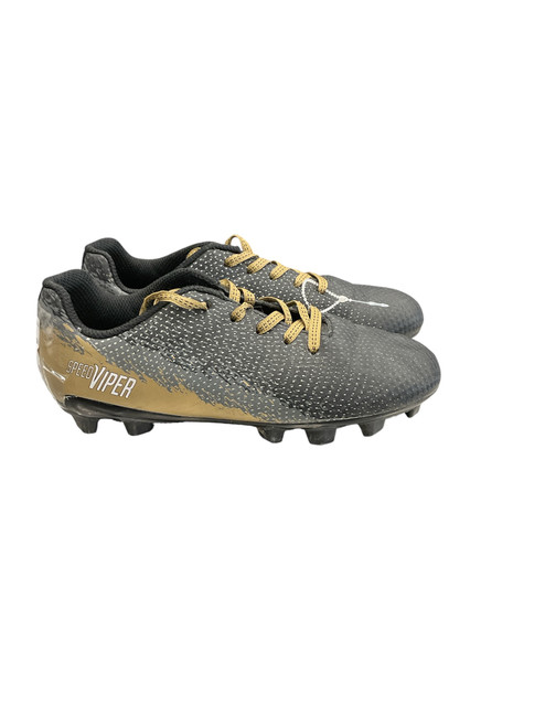 Vist Large View of Product Image Which is Used DGS SPEED VIPER SZ 2 Soccer Cleats Black And Tan Junior 02