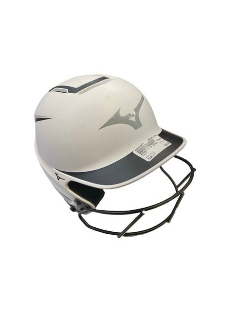Vist Large View of Product Image Which is Used Mizuno F6 Batting Helmet w/Mask White S/M