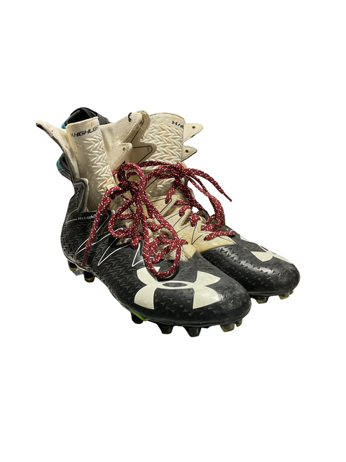 Vist Large View of Product Image Which is Used Under Armour Adult FB Cleats Black Senior 8.5