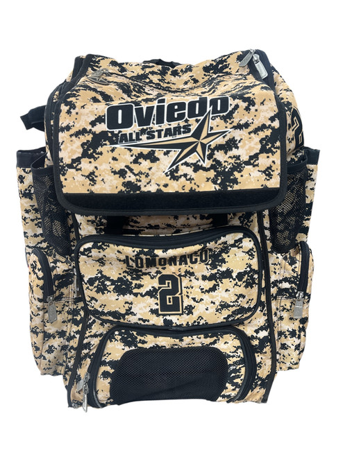 Vist Large View of Product Image Which is Used BoomBah OVIEDO ALL STARS BB/SB Player Wheeled Bag Gold