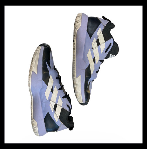 Vist Large View of Product Image Which is Used Adidas Basketball Shoes M Black And Carolina Blue Senior 6