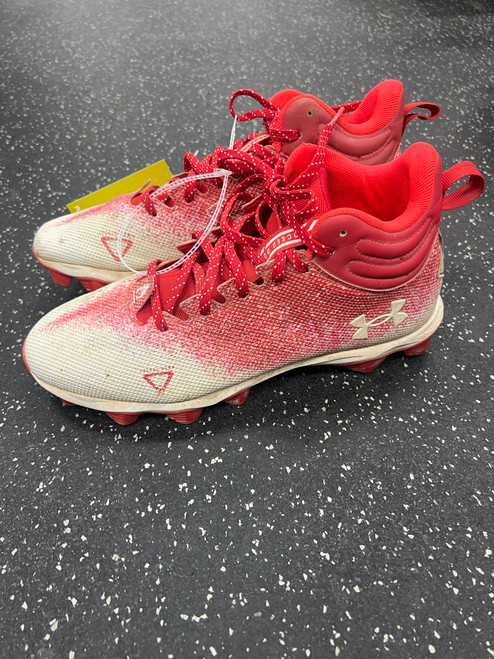 Vist Large View of Product Image Which is Used Under Armour Adult FB Cleats Red Senior 10