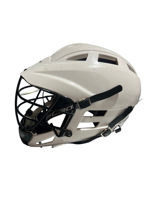 Vist Large View of Product Image Which is Used Cascade ADJUSTABLE Lacrosse Helmet White SM