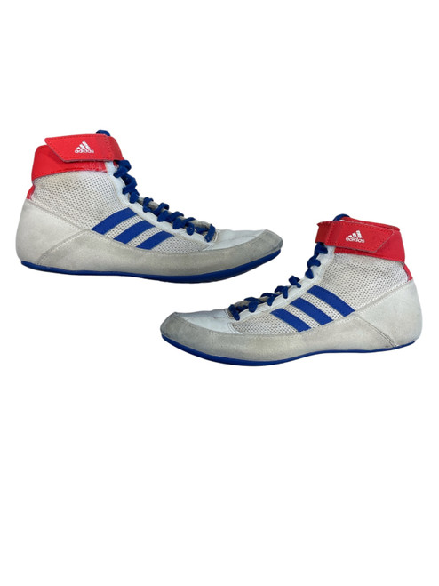 Vist Large View of Product Image Which is Used Adidas Wrestling Shoes White Junior 04.5