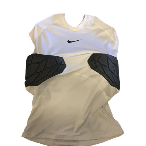 Vist Large View of Product Image Which is Used Nike Pro Men's HyperStrong 4-Pad Top White LG