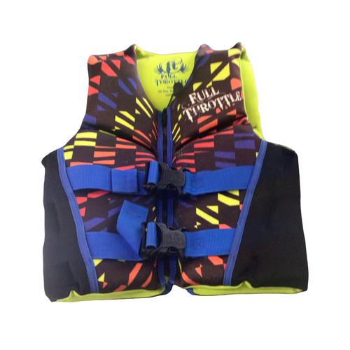 Vist Large View of Product Image Which is Used Full Throttle Youth PFD Royal Blue Youth 50-90