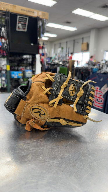 Vist Large View of Product Image Which is Used Rawlings SC100TBI BB/SB Glove RH Throw Brown 10"
