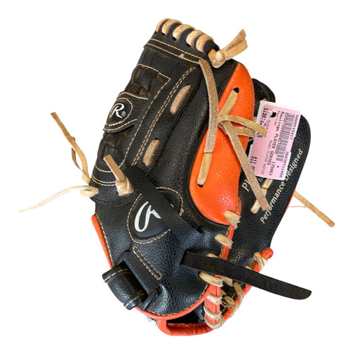 Vist Large View of Product Image Which is Used Rawlings PLAYER SERIES BB/SB Glove RH Throw Black 10 1/2"