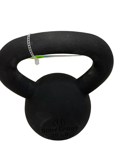 Vist Large View of Product Image Which is Used BodySport Kettlebell Black 20 lb