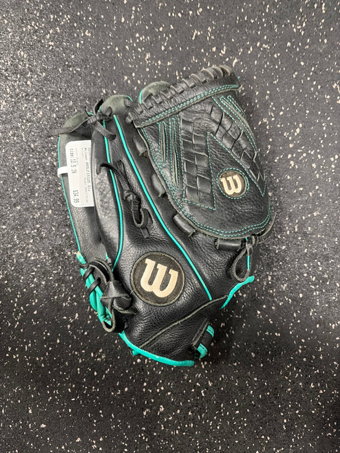 Vist Large View of Product Image Which is Used Wilson A05LF15125 BB/SB Glove LH Throw Black 12 1/2"