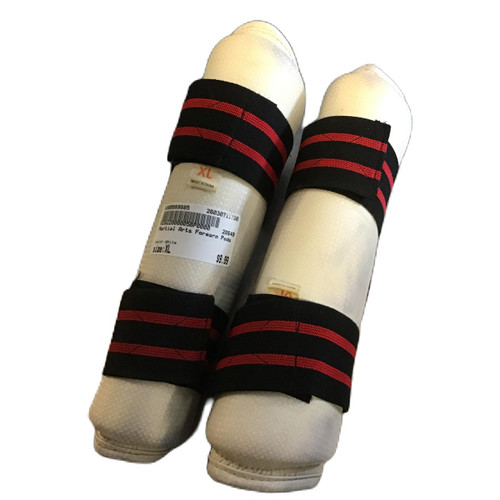 Vist Large View of Product Image Which is Used Martial Arts Forearm Pads White XL