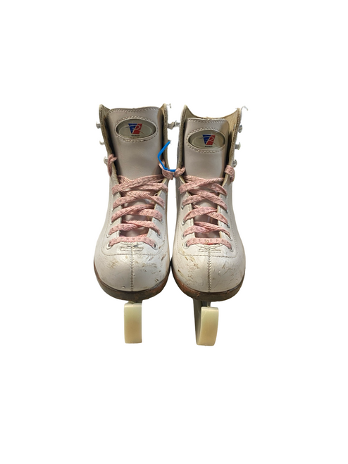 Vist Large View of Product Image Which is Used Riedell 10W Girls Figure Skate White Youth 13.0