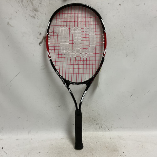 Vist Large View of Product Image Which is Used Wilson FUSION XL Adult Tennis Racquet Black 4 3/8"
