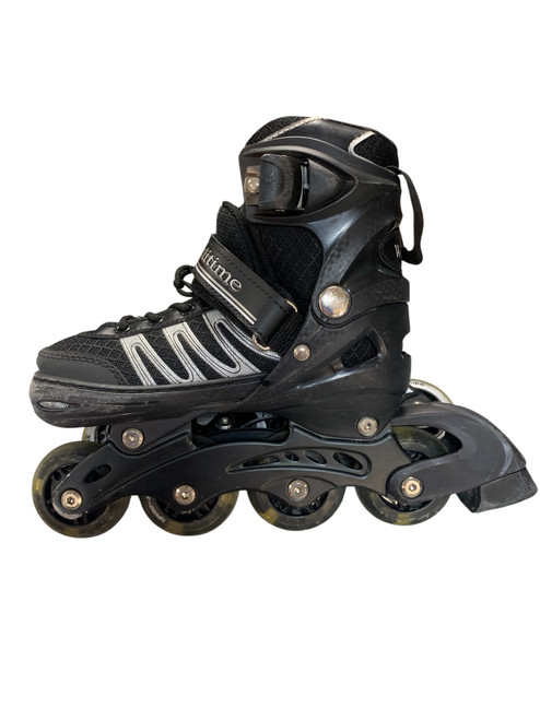 Vist Large View of Product Image Which is Used WOOLITIME JUNIOR SKATES Junior Rec Fitness Skates Black Adjustable