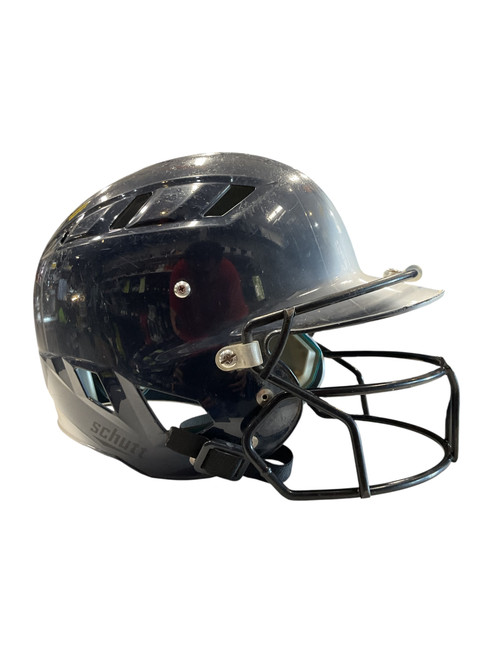 Vist Large View of Product Image Which is Used Schutt HELMET/MASK Batting Helmet w/Mask White MD