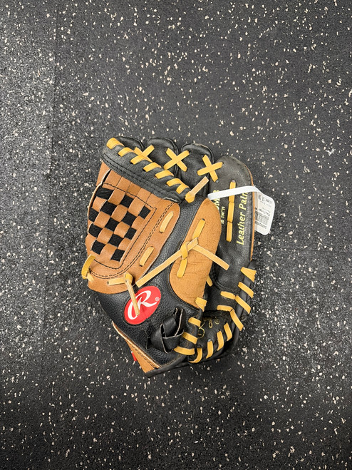 Vist Large View of Product Image Which is Used Rawlings PM100MB BB/SB Glove RH Throw Black 10"