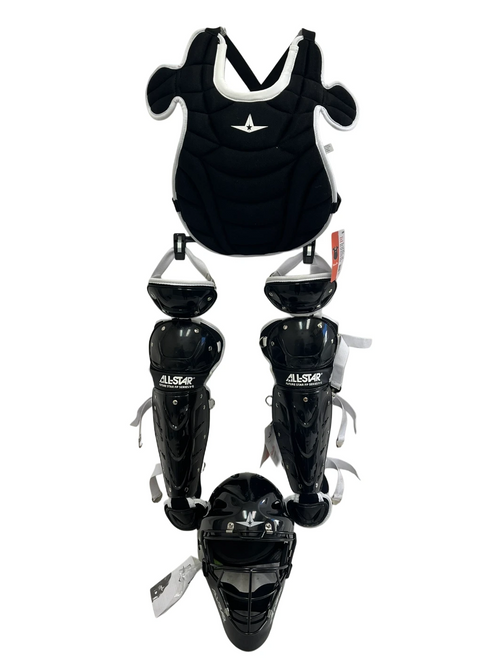 Vist Large View of Product Image Which is Used All Star Future Star  9-12 Y/0 GRL S Catchers Helmet w/Mask Black One Size