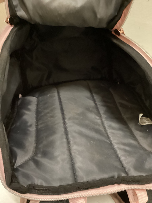Vist Large View of Product Image Which is Used Easton ELITE BACK PACK - PINK ROSE GOLD BB/SB Player Backpack Black And Pink